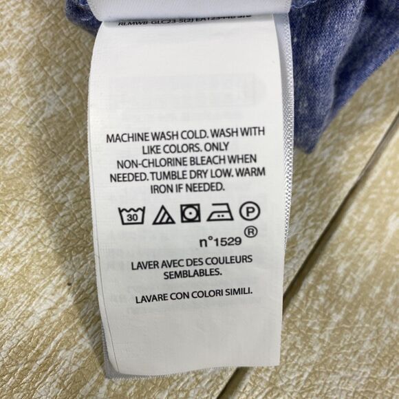 Polo Ralph Lauren Kids Classic V-Neck Long Sleeve T-Shirt Blue Sz Youth XL 18/20 - Picture 6 of 6